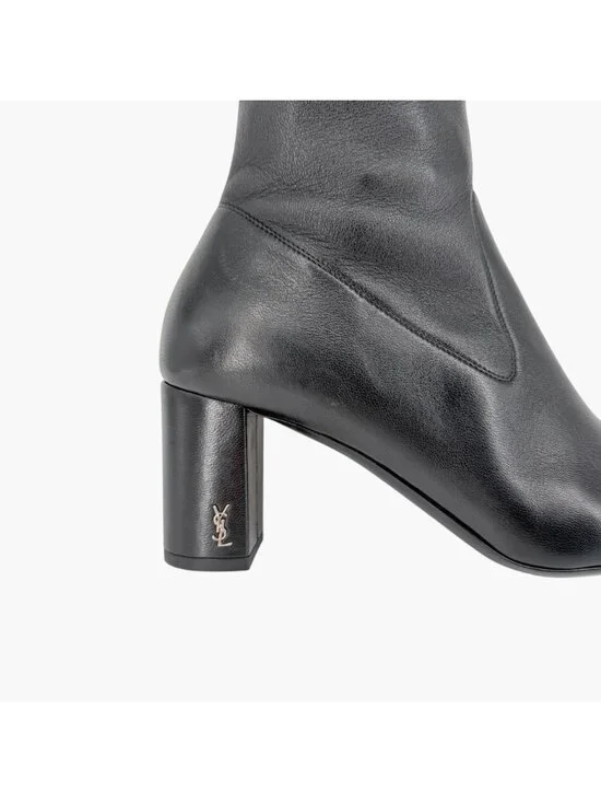 Saint Laurent Loulou YSL Thigh High Over The Knee Boots Black Size 38.5 US 8.5 - Picture 8 of 15